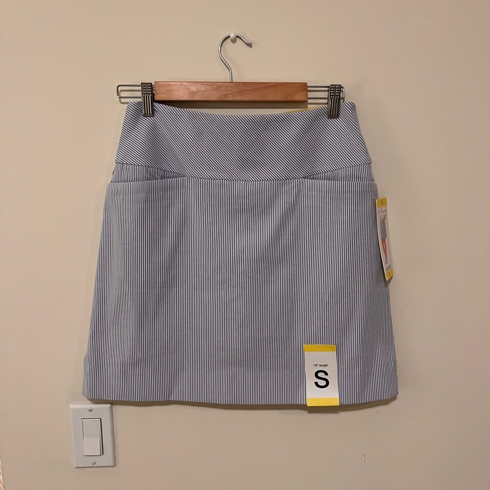 NWT SC & CO Blue Stripe Tennis Skirt Skort (S)